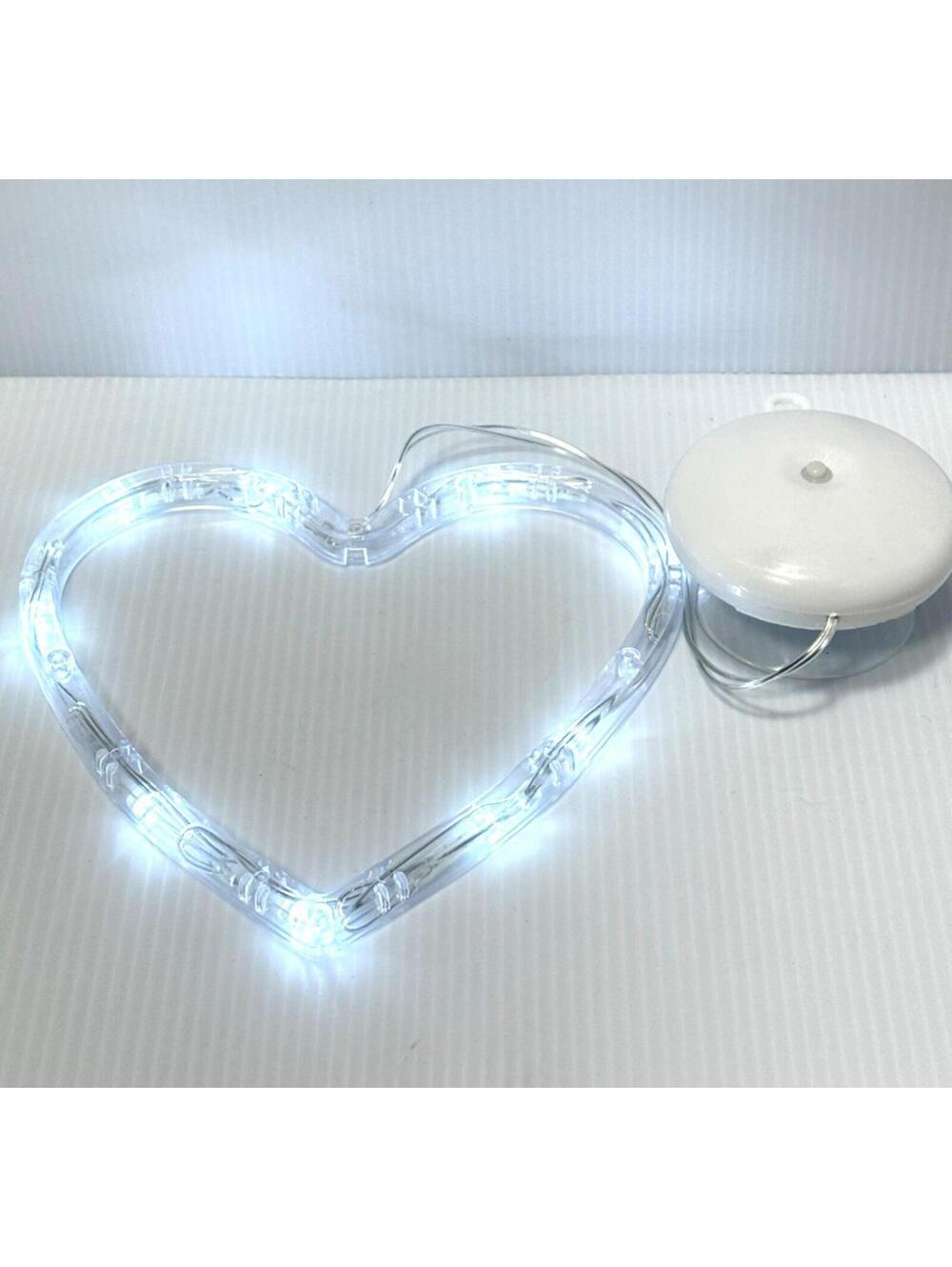 LED Heart Window Silhouette Light Suction Cup Battery Operated Valentines Decor